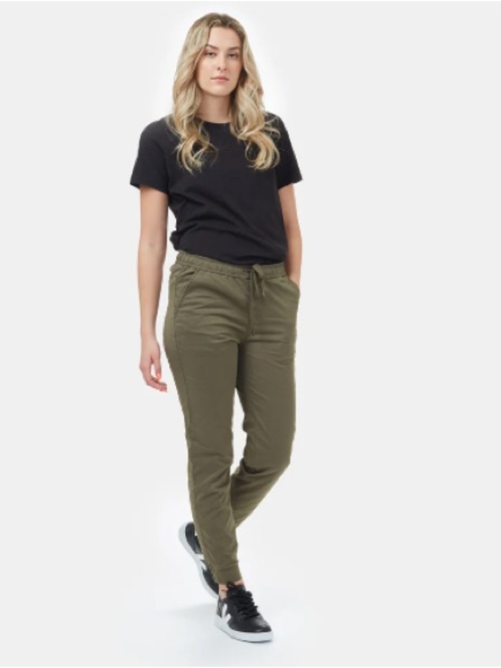 Everyday Olive Drawstring Jogger Pants - Women